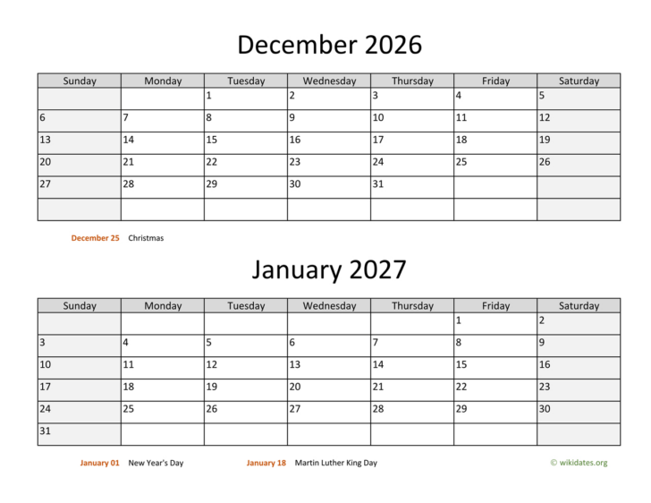 November December January 2026 Calendar November December January 2026 Calendar