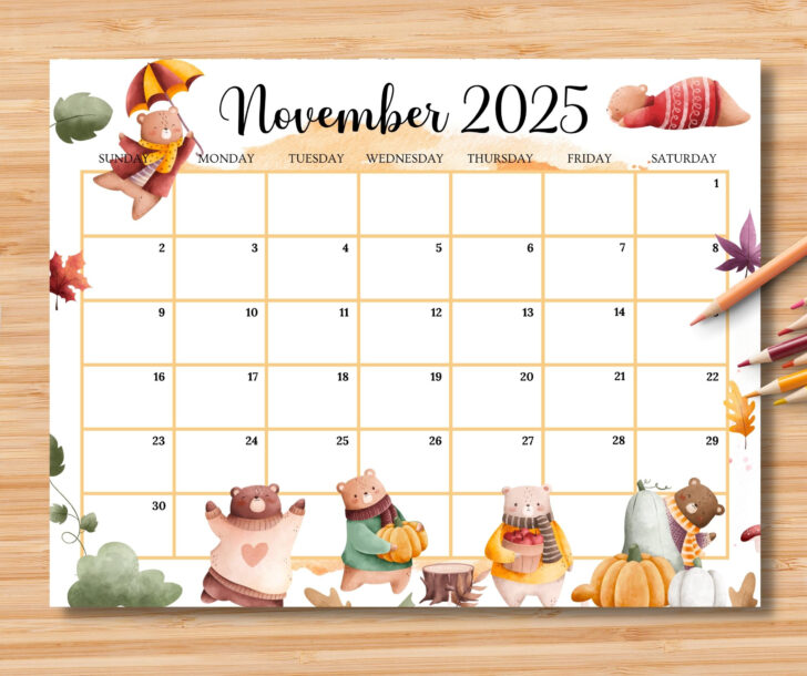 November Editable Calendar 2025