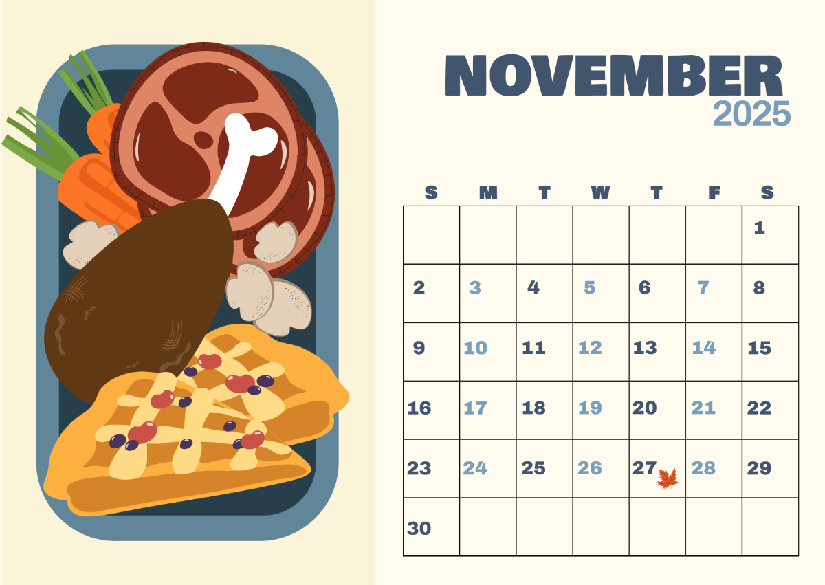 Free November 2025 Calendar With Thanksgiving Template To Edit Online within November 2025 Calendar Thanksgiving Day