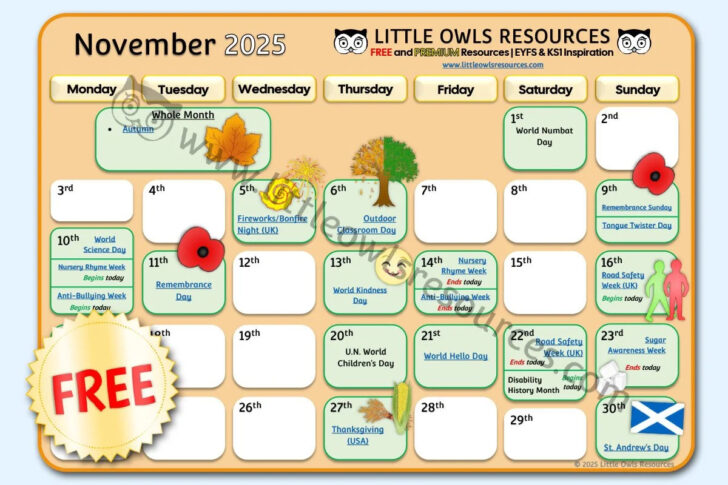 November 2025 Calendar with Events November 2025 Calendar with Events