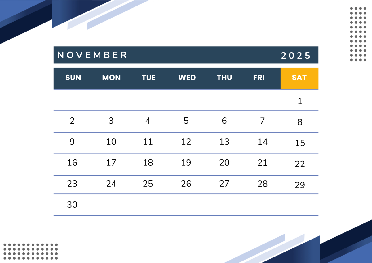 Free Professional November 2025 Desk Calendar Template To Edit Online regarding Google Sheets November 2025 Calendar