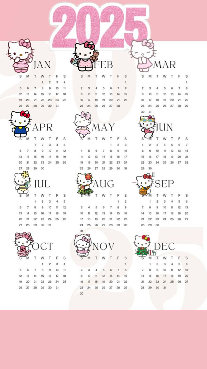 Hellokitty #Calendrier #2025 with Sanrio Calendar November 2025