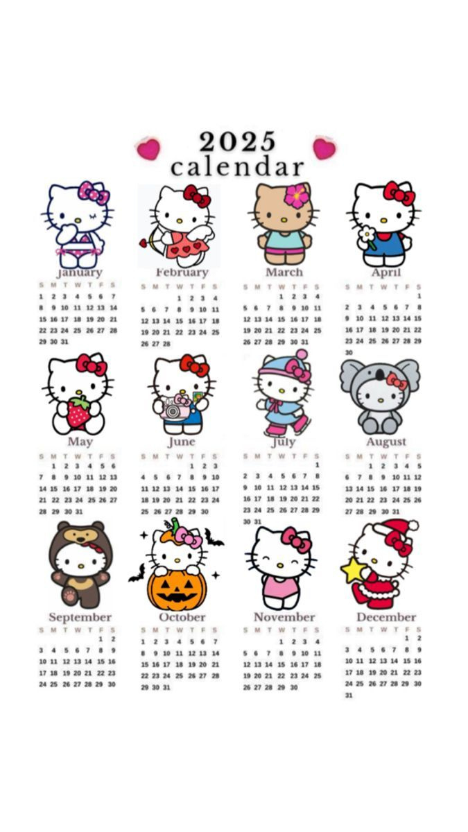 Kalendarz 2025 Z Sanrio with regard to Sanrio Calendar November 2025