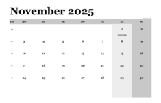 Kalender November 2025 Zum Ausdrucken (Pdf, Xls, Png) in Barbie Calendar November 2025