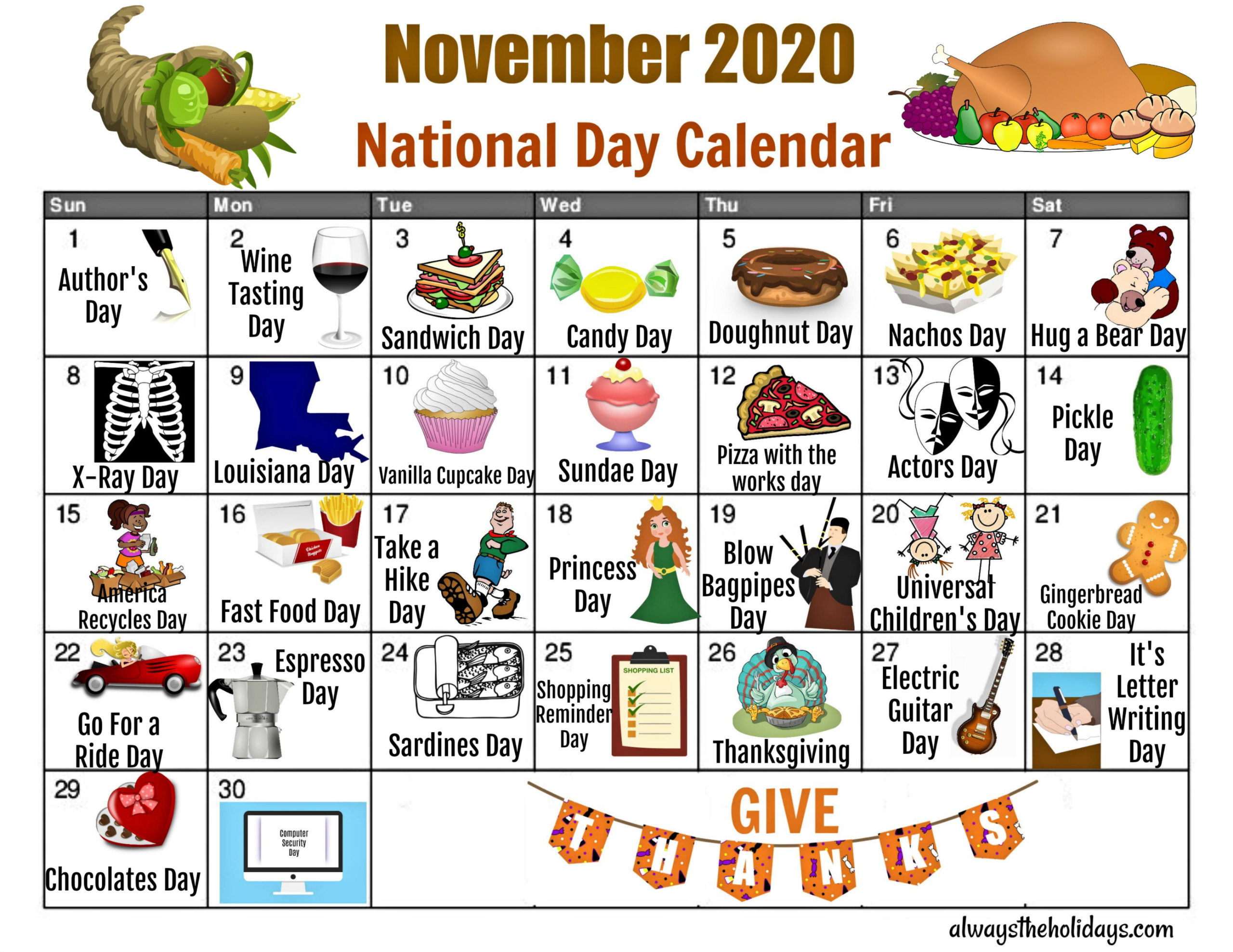National Days In December 2021 2025 | Www.theisstalschule.de for National Calendar Day November 2025