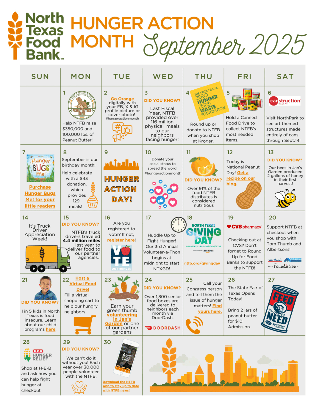 North Texas Food Bank Calls On Community To Take Action During regarding Food Bank Calendar November 2025