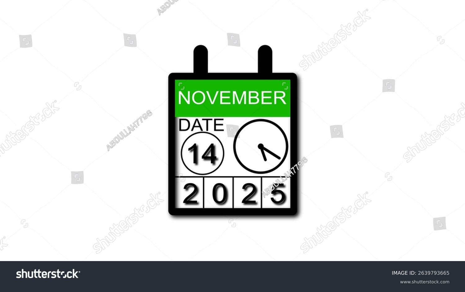 November 14 Date 2025 Illustration 4K Stock Illustration within November 14 2025 Calendar