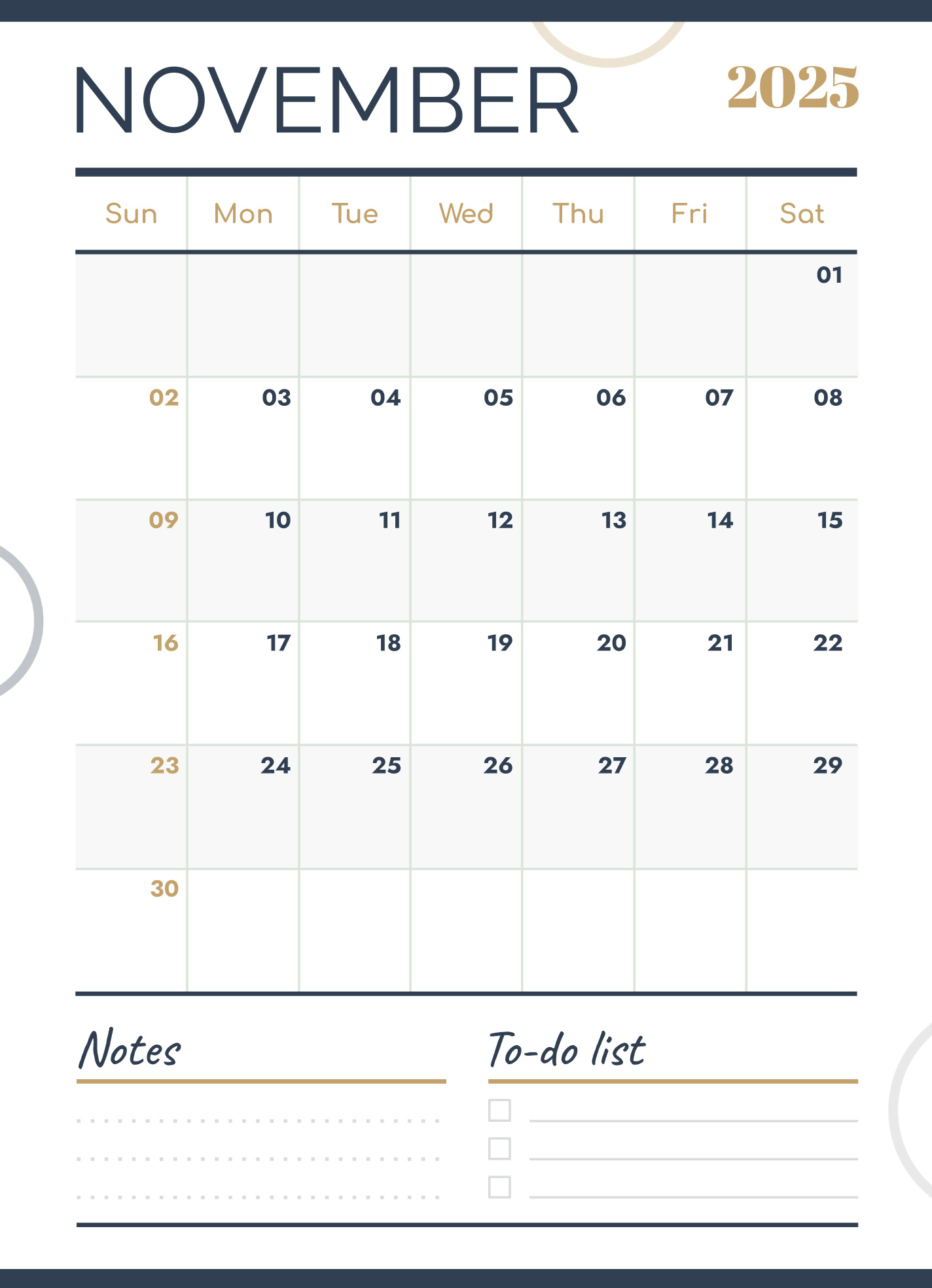 November 2025 Calendar Free Google Docs Template - Gdoc.io throughout Google Calendar - November 2025