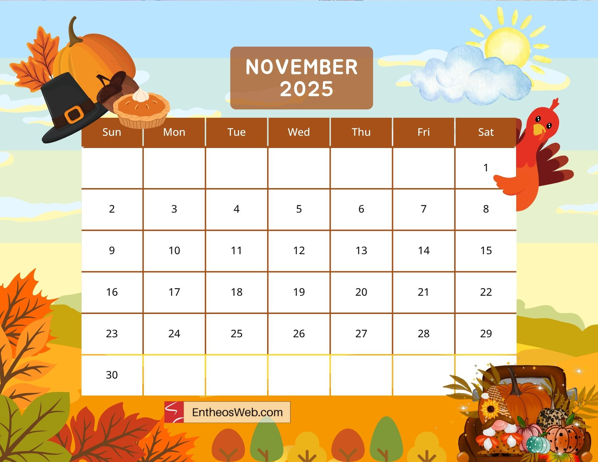 November 2025 Calendar Free Printables | Entheosweb pertaining to Christian Calendar November 2025