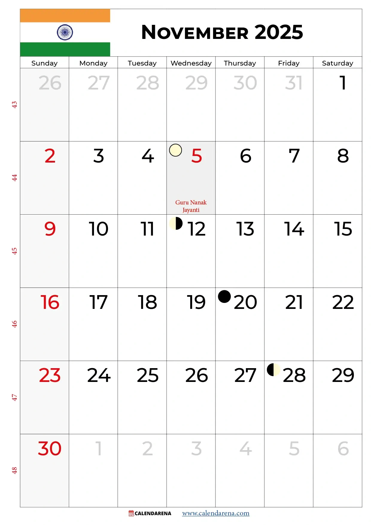 November 2025 Calendar India Download Best Free with regard to 13 November 2025 Hindu Calendar
