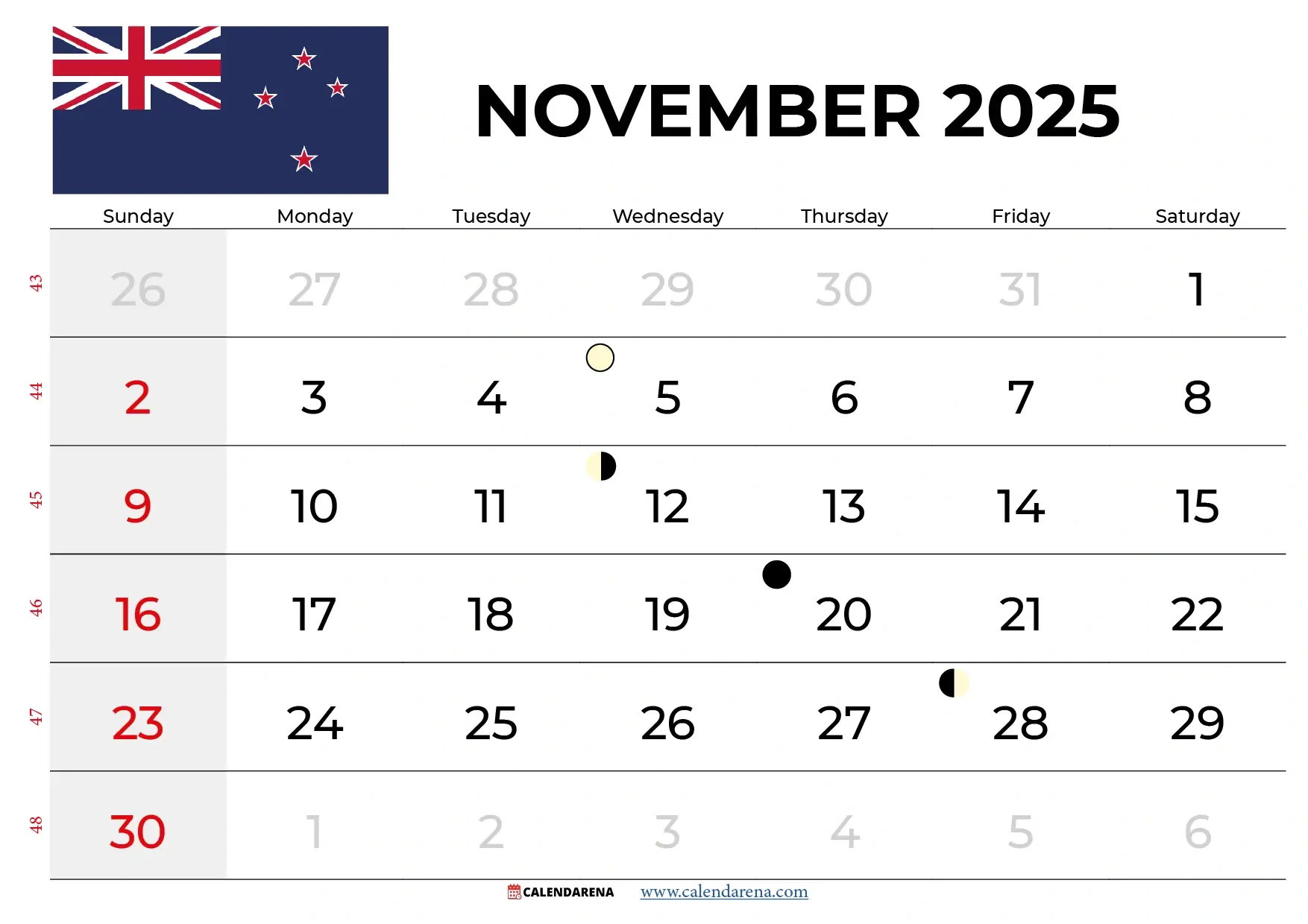 November 2025 Calendar Nz: Complete Planning Guide throughout November 2025 Calendar Nz