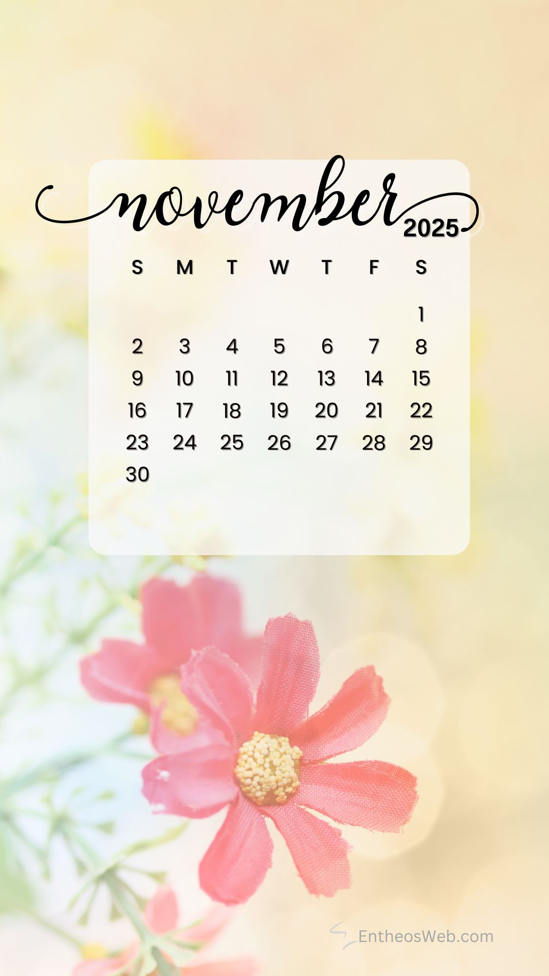 November 2025 Calendar Phone Wallpapers | Entheosweb regarding November 2025 Iphone Calendar Wallpaper