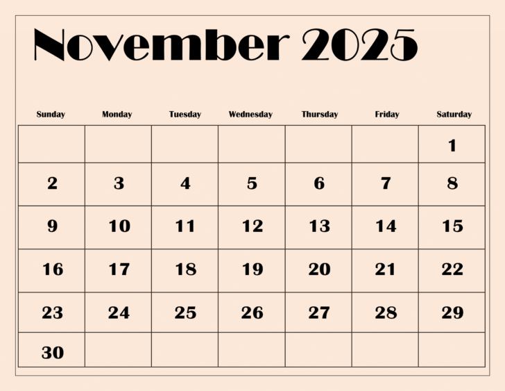 Free Printable Calendar Templates November 2025 Free Printable Calendar Templates November 2025