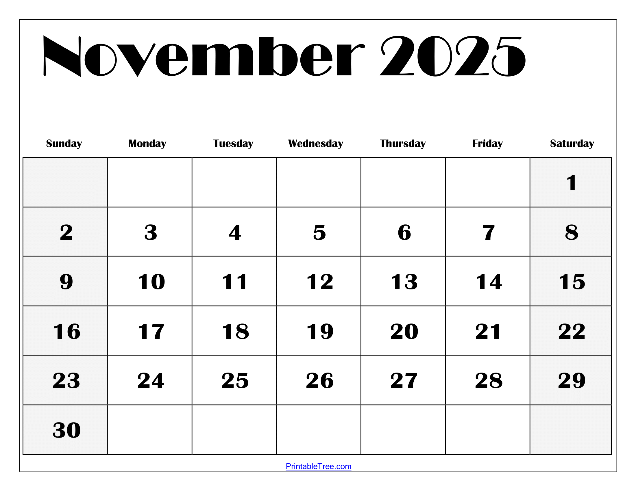 November 2025 Calendar Printable Pdf Template With Holidays within November Calendar 2025 Printable For Kids