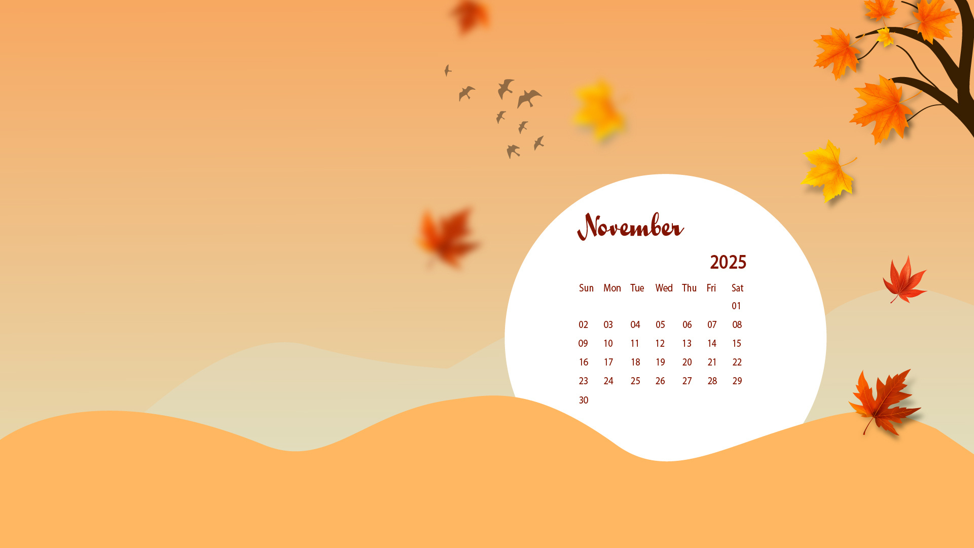 November 2025 Desktop Wallpaper Calendar - Calendarlabs pertaining to Wallpaper Calendar November 2025