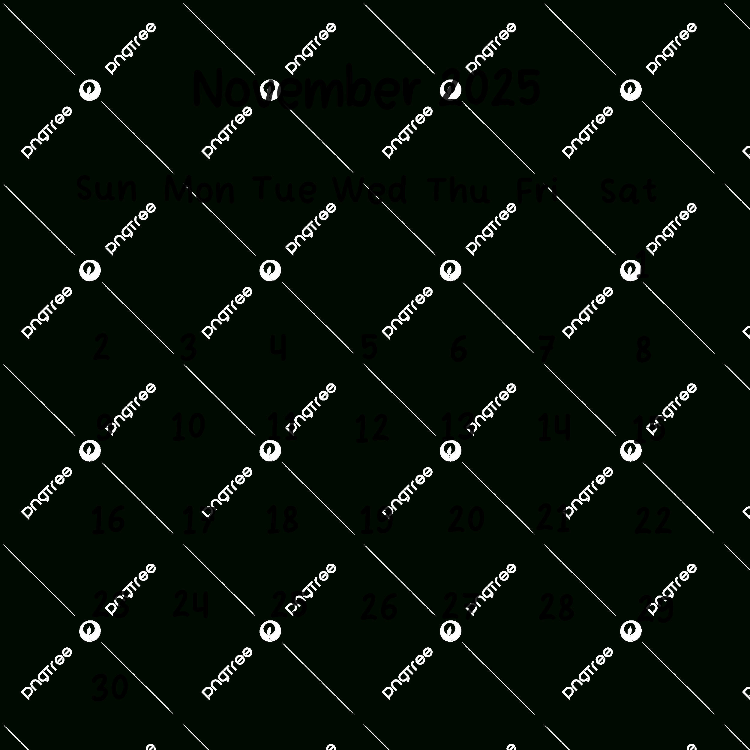 November 2025 Plain Calendar In Black Color, 2025, Calendar within November 2025 Calendar Black