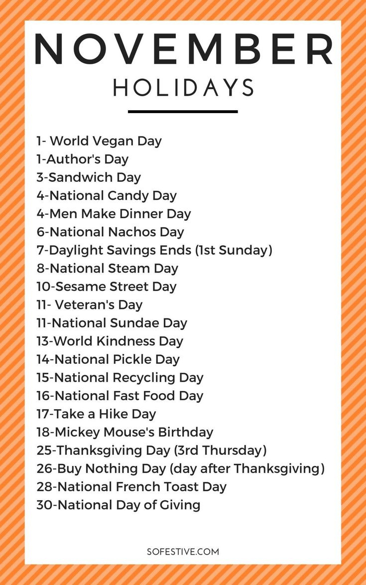 November Holidays 2025 - Fun & Unique Reasons To Celebrate within National Days In November 2025 Calendar