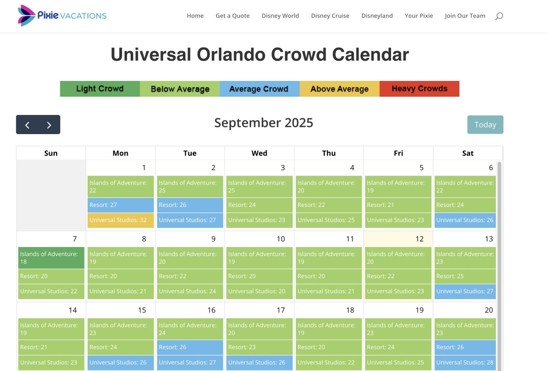 Revolutionary Universal Orlando Crowd Calendar Reveals Best Days in Universal Orlando Crowd Calendar November 2025