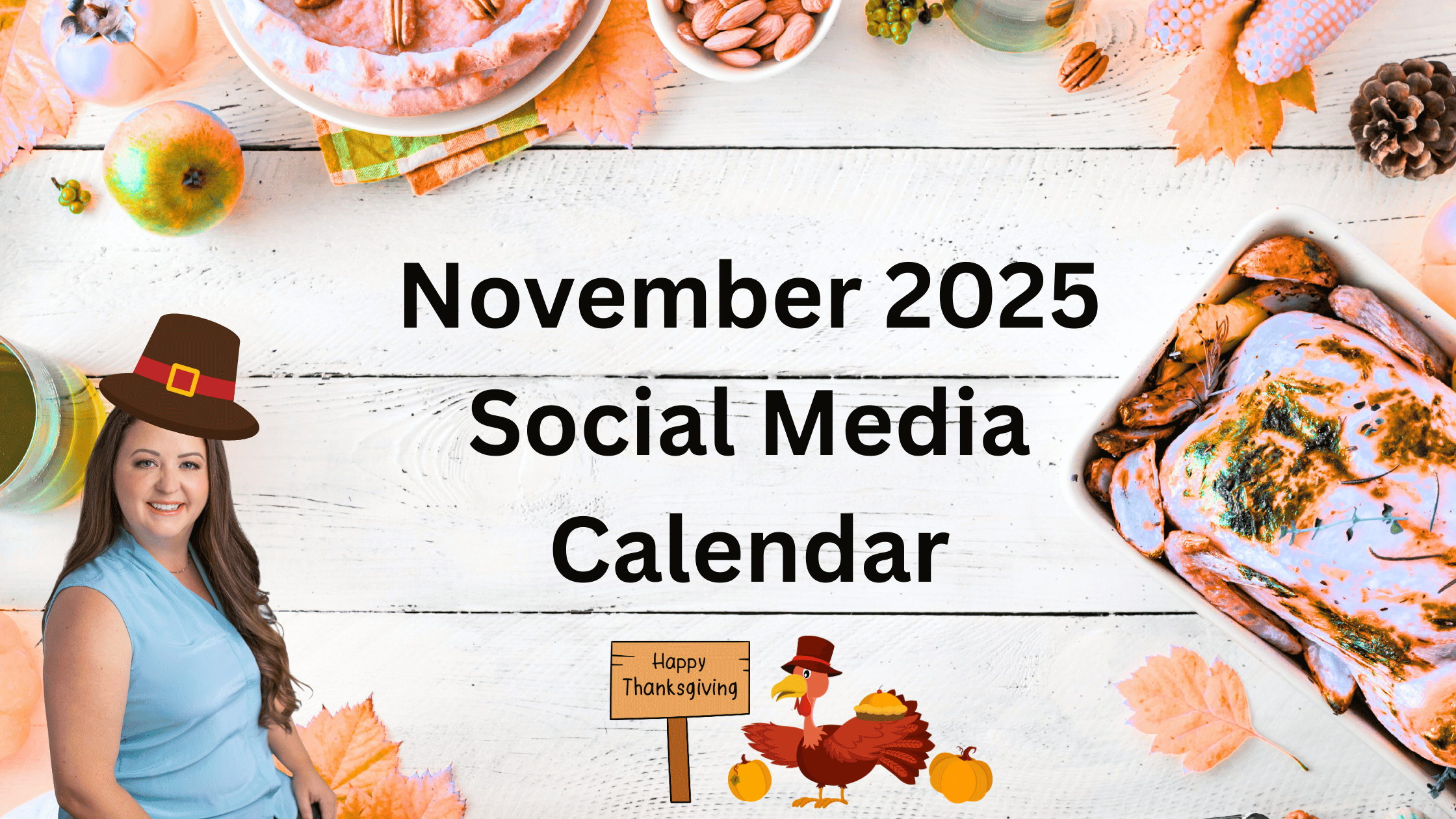 Rooted In Gratitude: November 2025 Social Media Calendar with Happiness Calendar November 2025