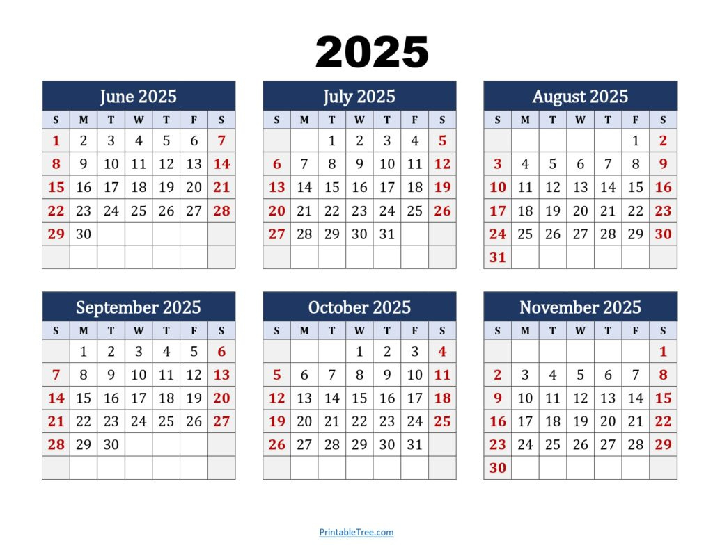 Six Month Calendar 2025-2026 Printable Pdf- 6 Months Calendar pertaining to Calendar November 2025 to March 2025