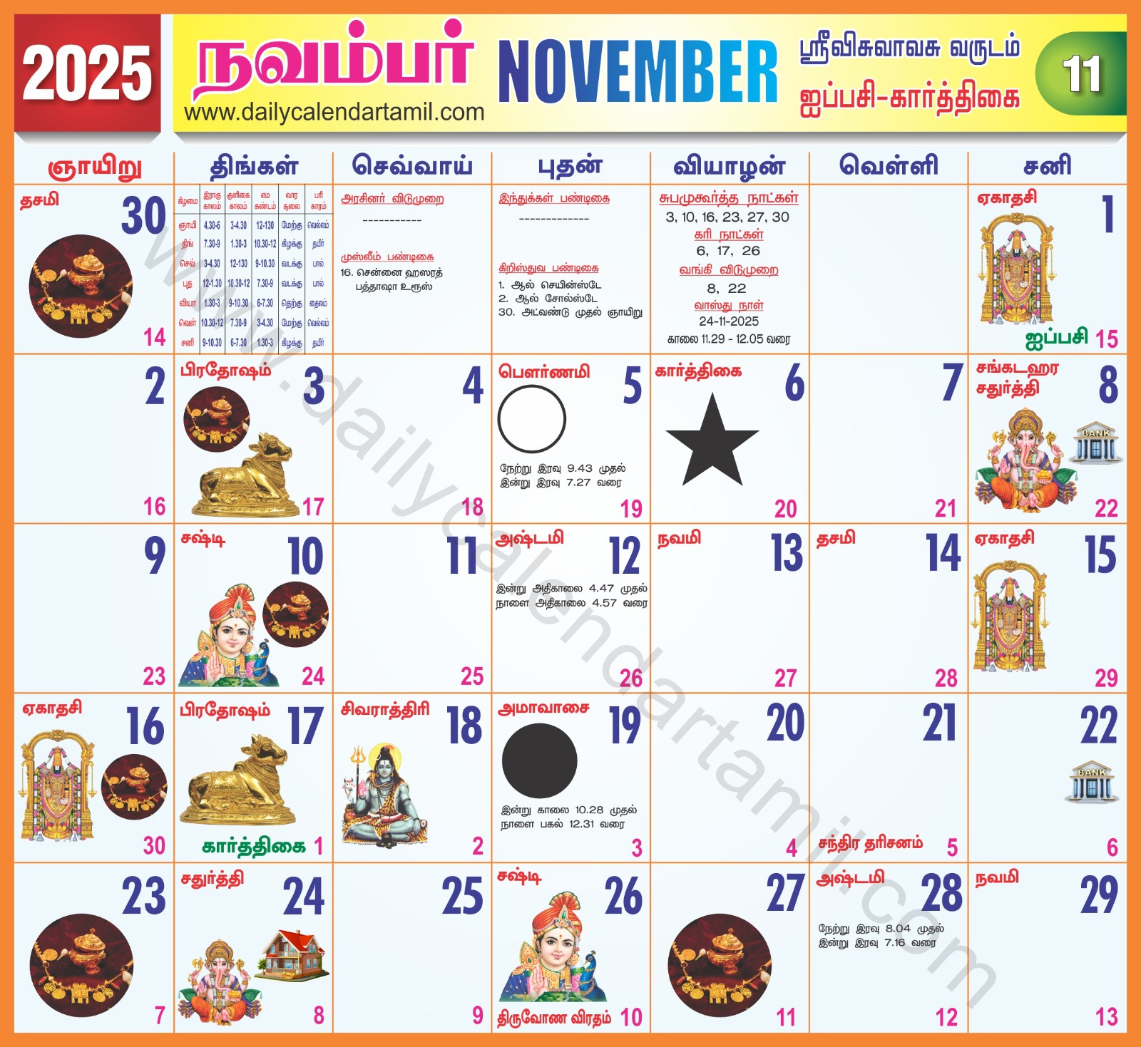 Tamil Calendar November 2025 | தமிழ் மாத காலண்டர் 2025 pertaining to Tamil Calendar November 2025