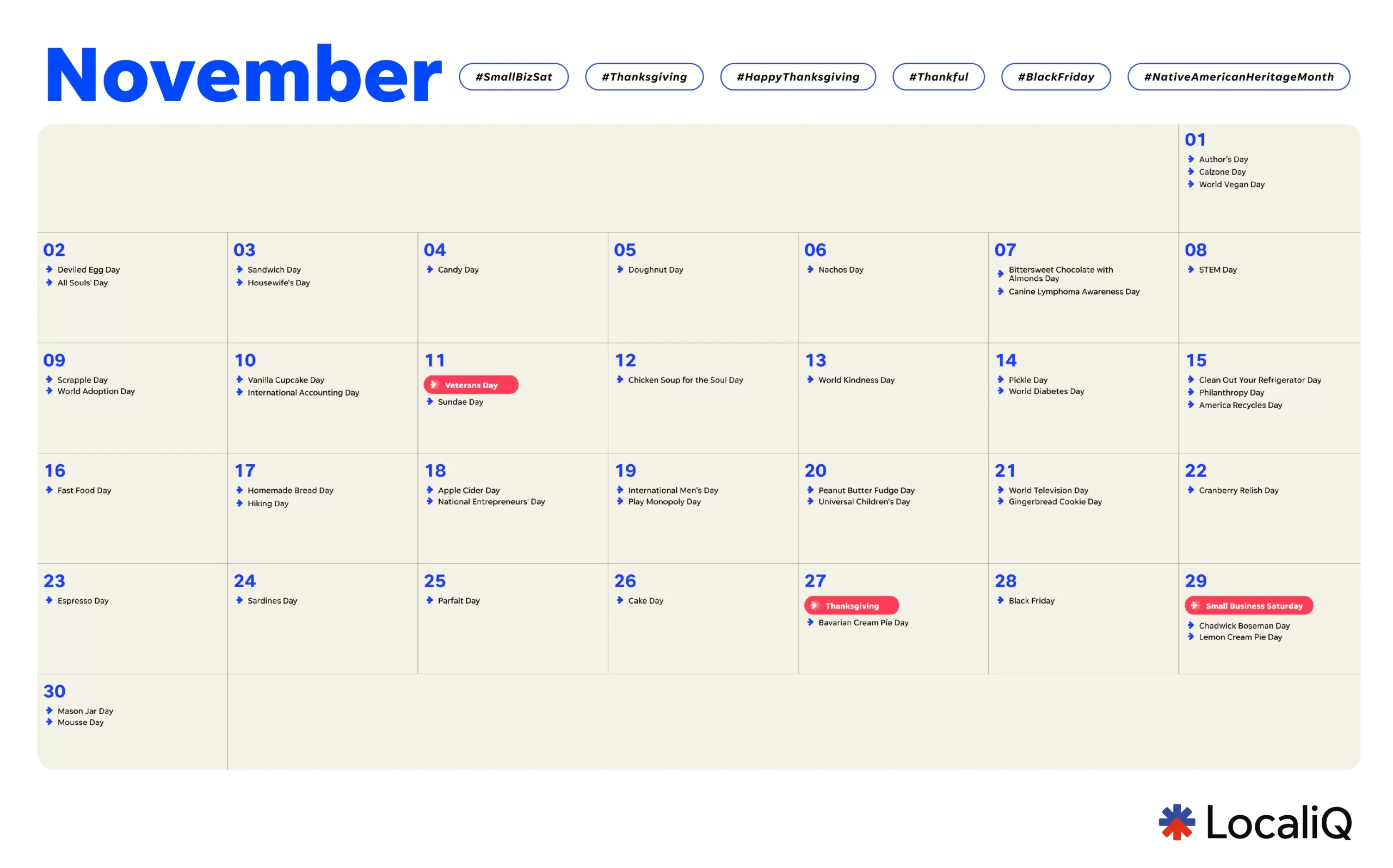 Your Essential 2025 Marketing Calendar Template | Localiq with regard to Content Calendar November 2025