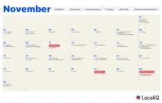 Your Essential 2025 Marketing Calendar Template | Localiq with regard to November 2025 Social Media Calendar