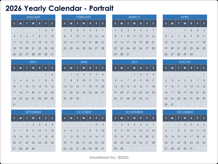 Google Calendar 2026 Printable