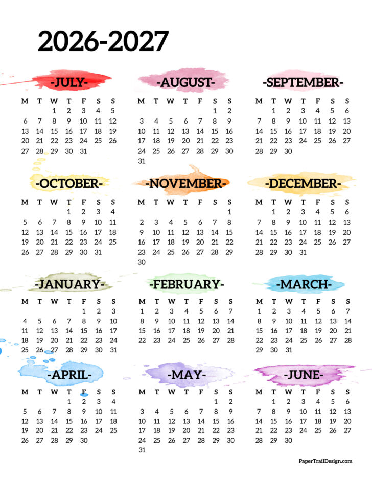 K12 Calendar 2026 – 2027