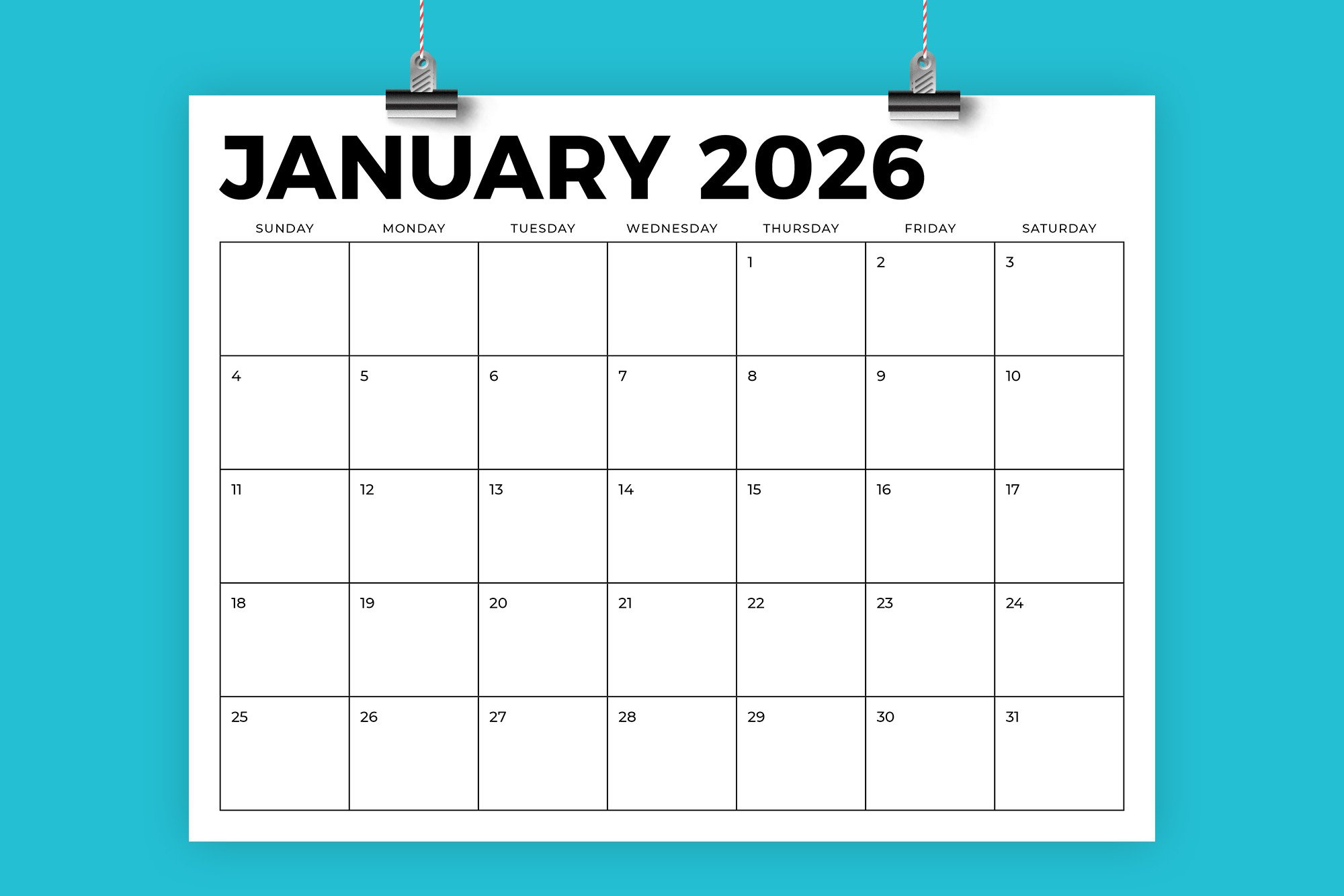 2026 8.5 X 11 Inch Calendar Template (2486972) throughout 2026 Calendar Printable 8.5 X 11