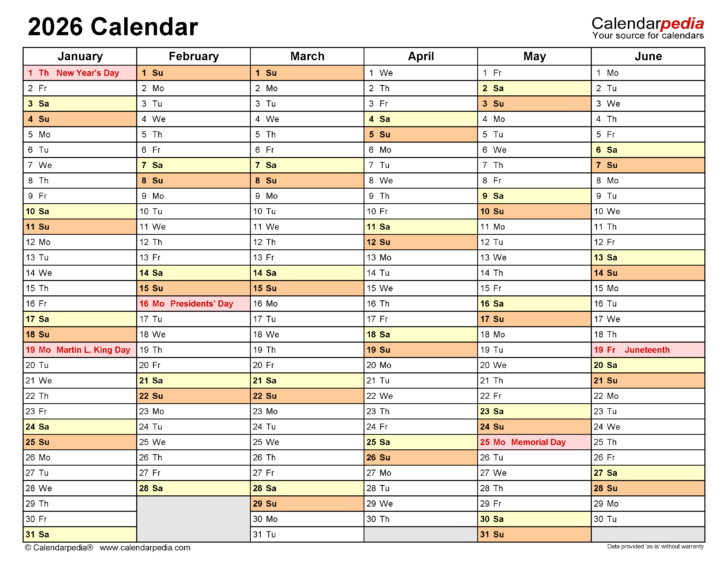 2026 Employee Attendance Calendar Printable Free Download