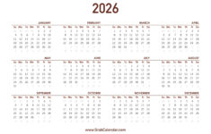 2026 Calendar – Grab Calendar inside I Need a 2026 Calendar