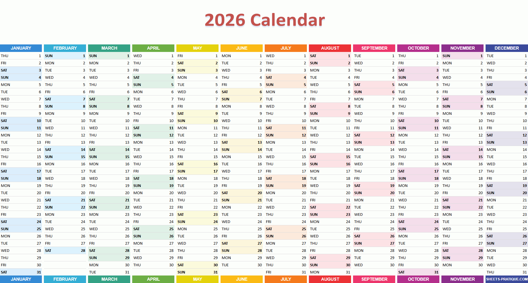 2026 Calendar with regard to Google Calendar 2026 Printable