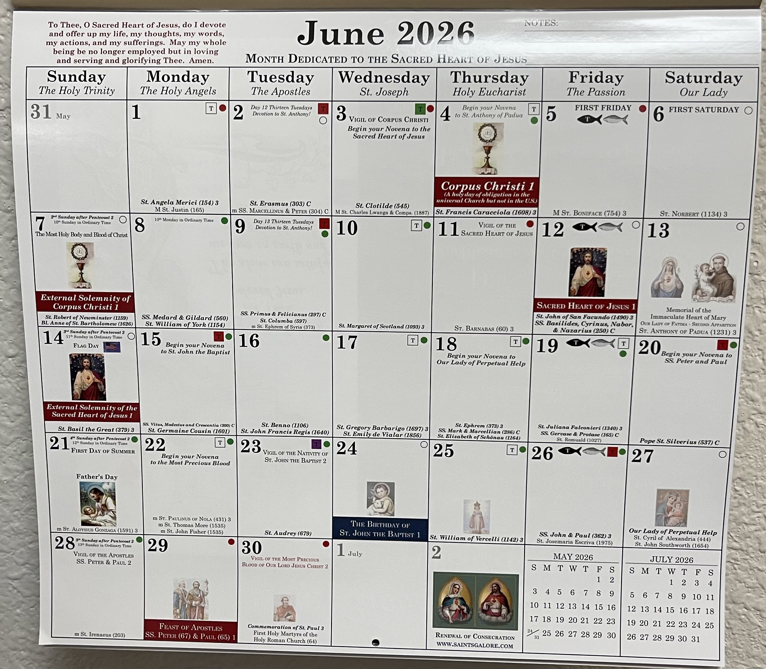 2026 Catholic Calendar | Stella Maris Bookstore for Roman Catholic Calendar 2026