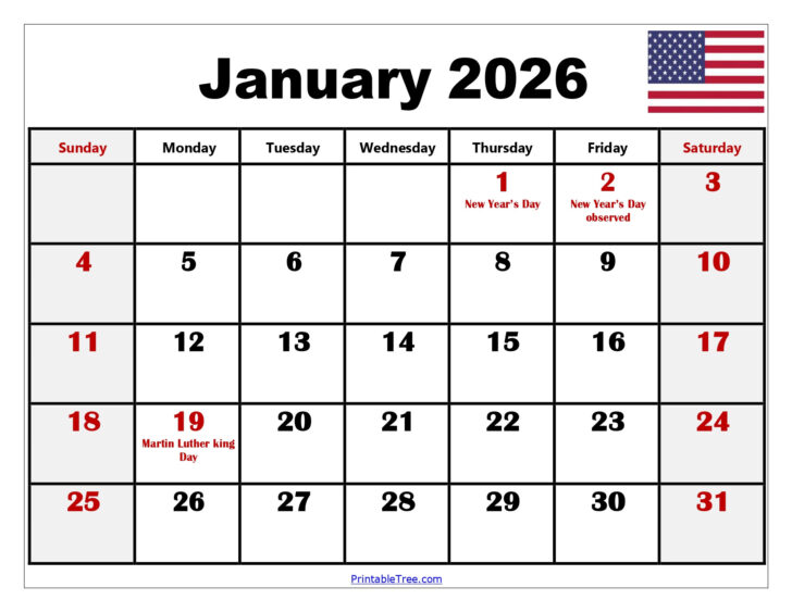 January 2026 Calendar with Indian Holidays Printable January 2026 Calendar with Indian Holidays Printable