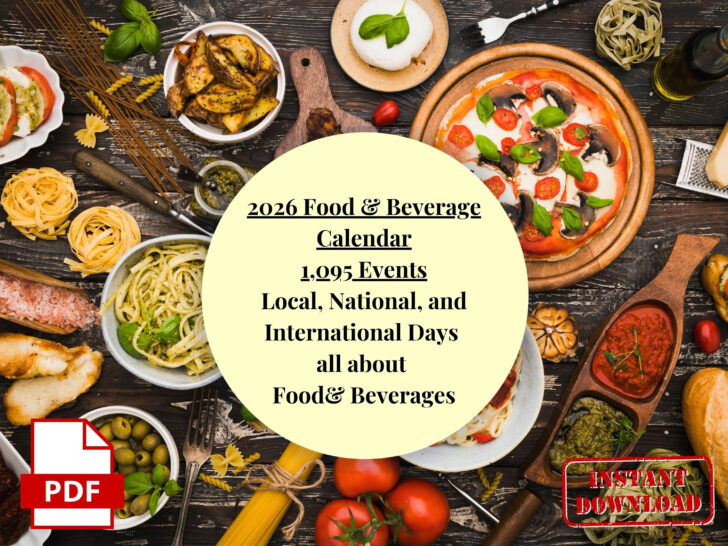 National Food Day Calendar 2026