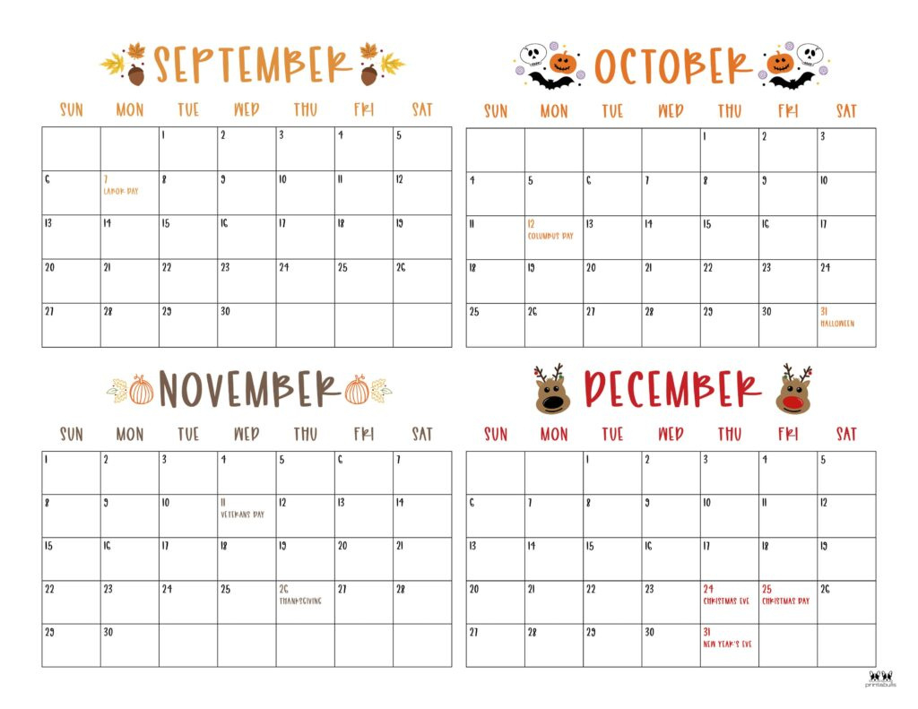 2026 Four Month Calendars - 31 Free Printables | Printabulls pertaining to Printable 4 Month Calendar 2026