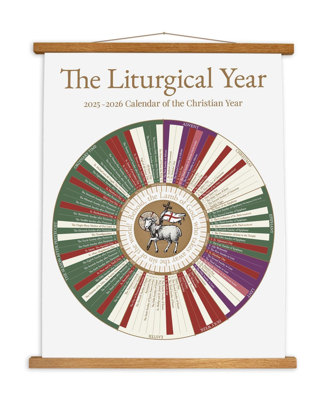 2026 Liturgical Year Wall Calendar | Christian Church Seasons regarding Christian Liturgical Calendar 2026