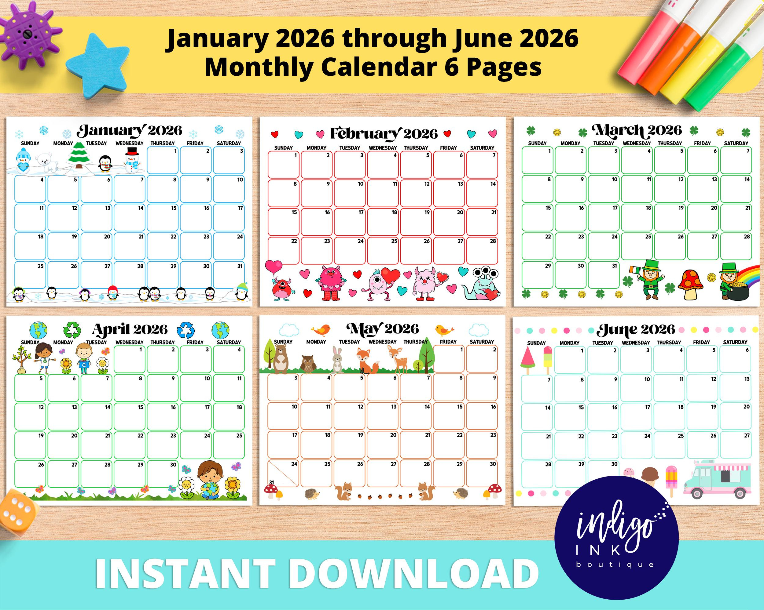 2026 Monatskalender Druckbar Sofortiger Download | Januar 2026 Bis inside Rci Calendar 2026 Printable
