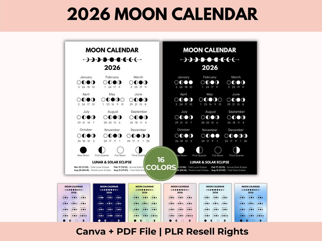 2026 Mondphasen Kalender, Mondkalender, Astrologiekalender intended for 2026 Full Moon Calendar Printable