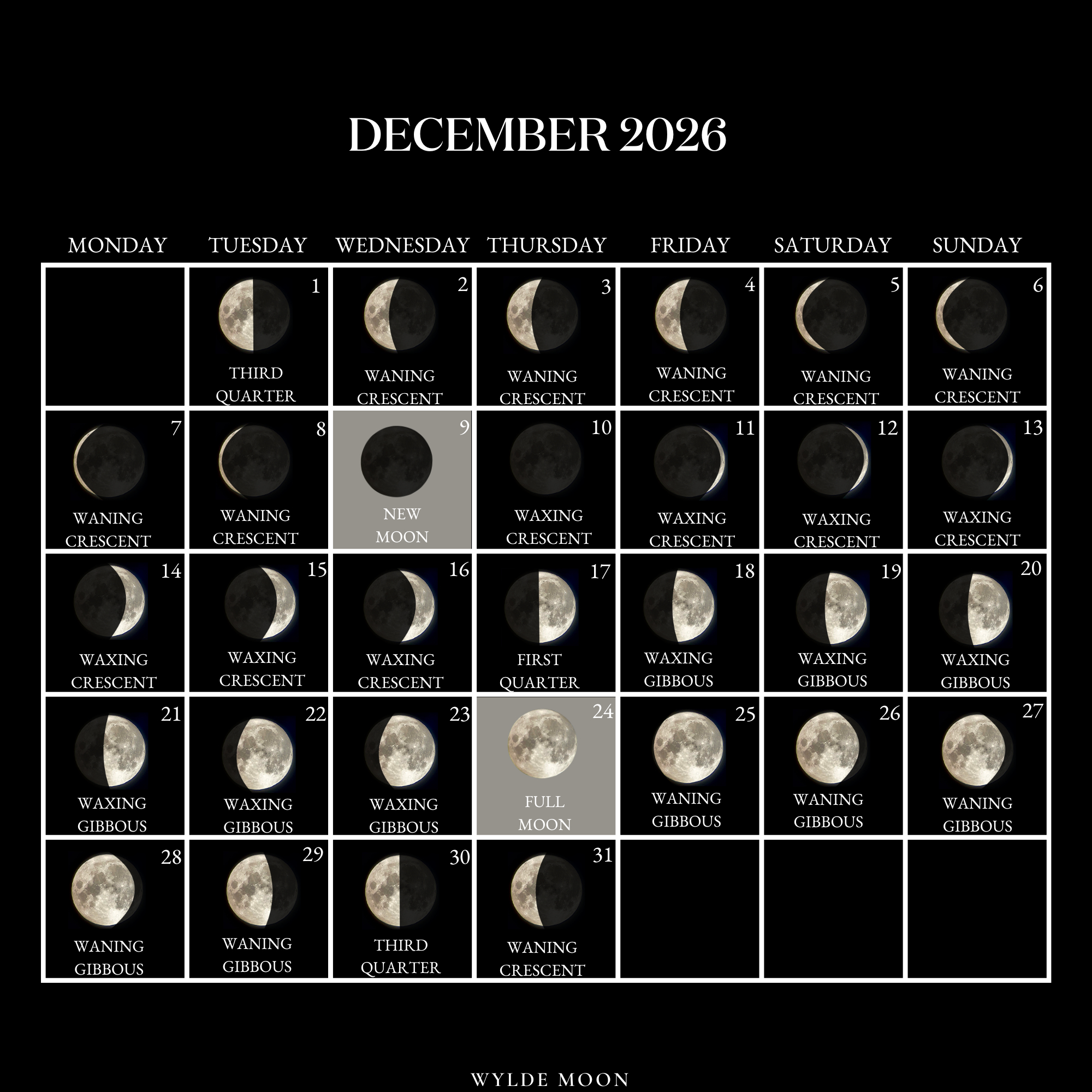 2026 Moon Calendar - Every Phase And Stage Of The Moon regarding New Moon And Full Moon Calendar 2026