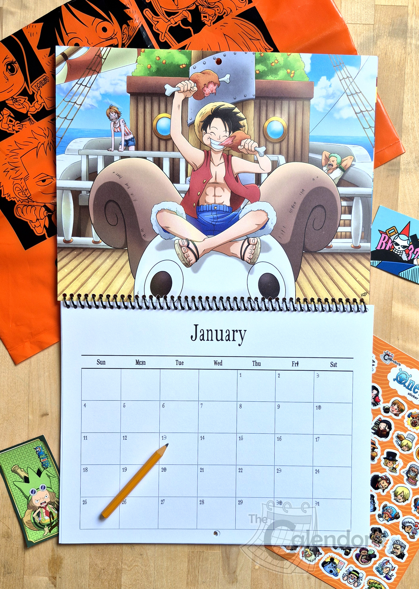 2026 One Piece Wall Calendar – The Calendork for Anime Calendar 2026 Printable