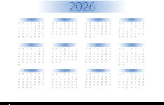 2026 Pocket Calendar Template In Strict Minimalistic Style With regarding Pocket Calendar 2026 Printable