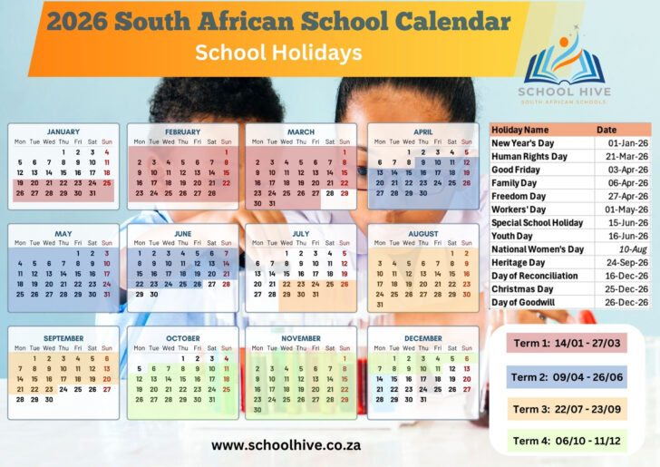 2026 School Calendar South Africa Printable