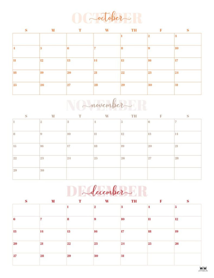 3 Month Printable Calendar 2026