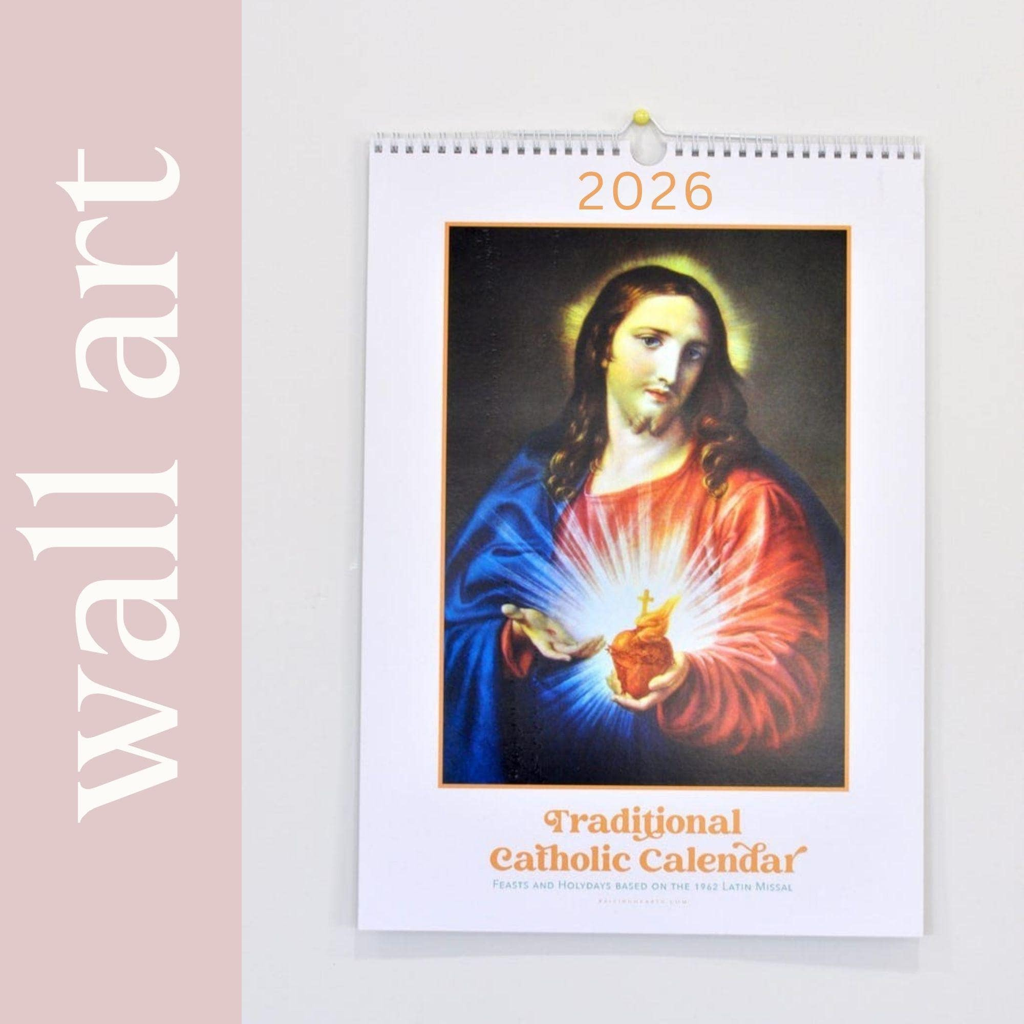 2026 Traditional Catholic Wall Calendar: Sacred Art, 1962 Latin regarding Traditional Latin Mass Catholic Calendar 2026