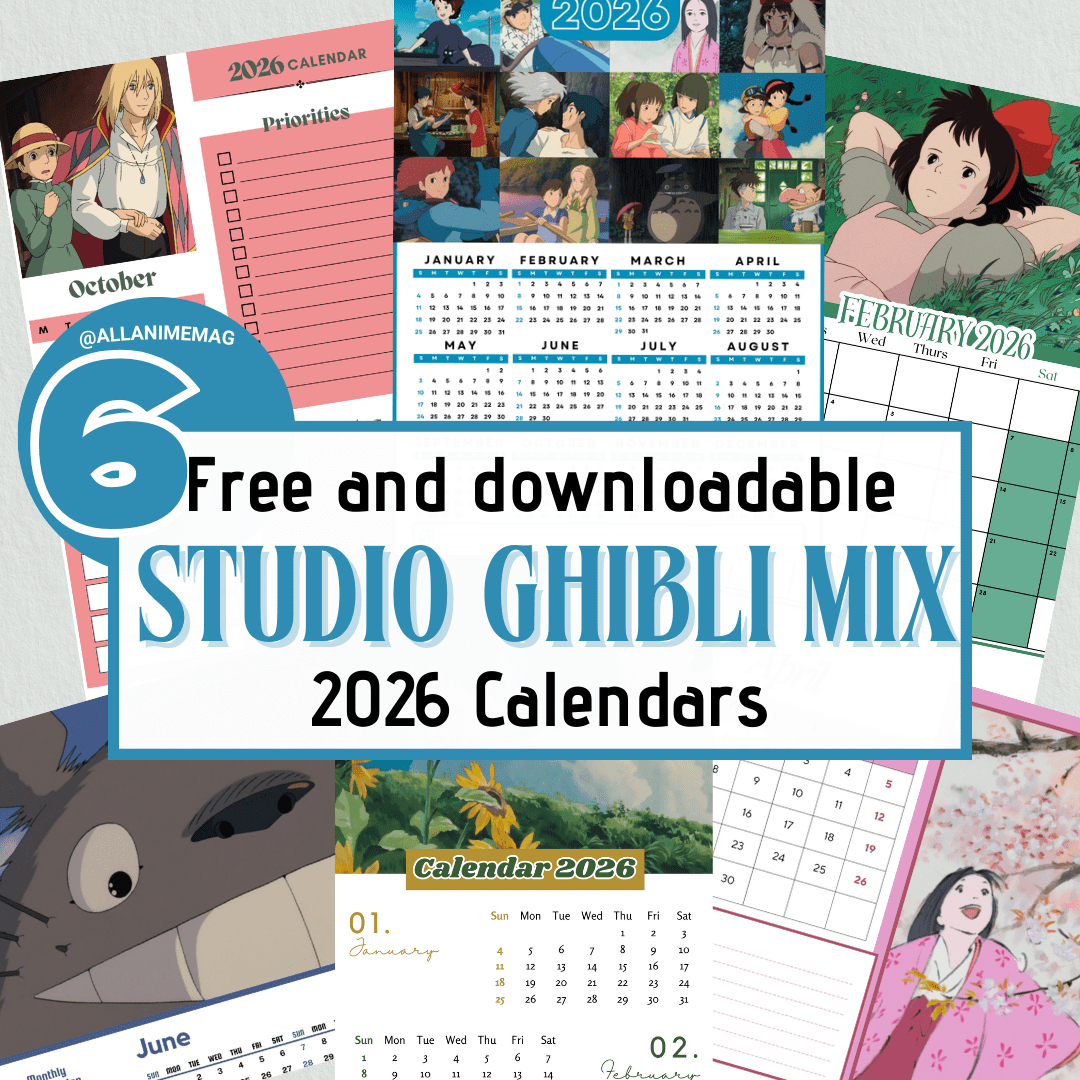 6 Free 2026 Anime Calendars: Studio Ghibli Compilation - All About with regard to Anime Calendar 2026 Release Dates
