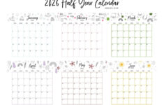 6 Month Calendars 2026 – 40 Free Calendars | Printabulls intended for 2026 Calendar Printable 6 Month