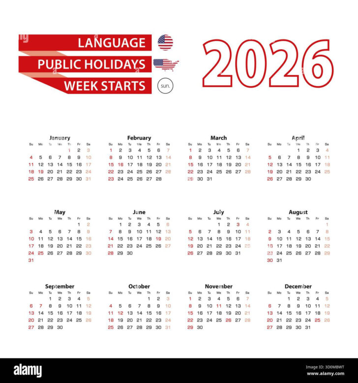 Calendar For Year 2026 (United States) Calendar For Year 2026 (United States)