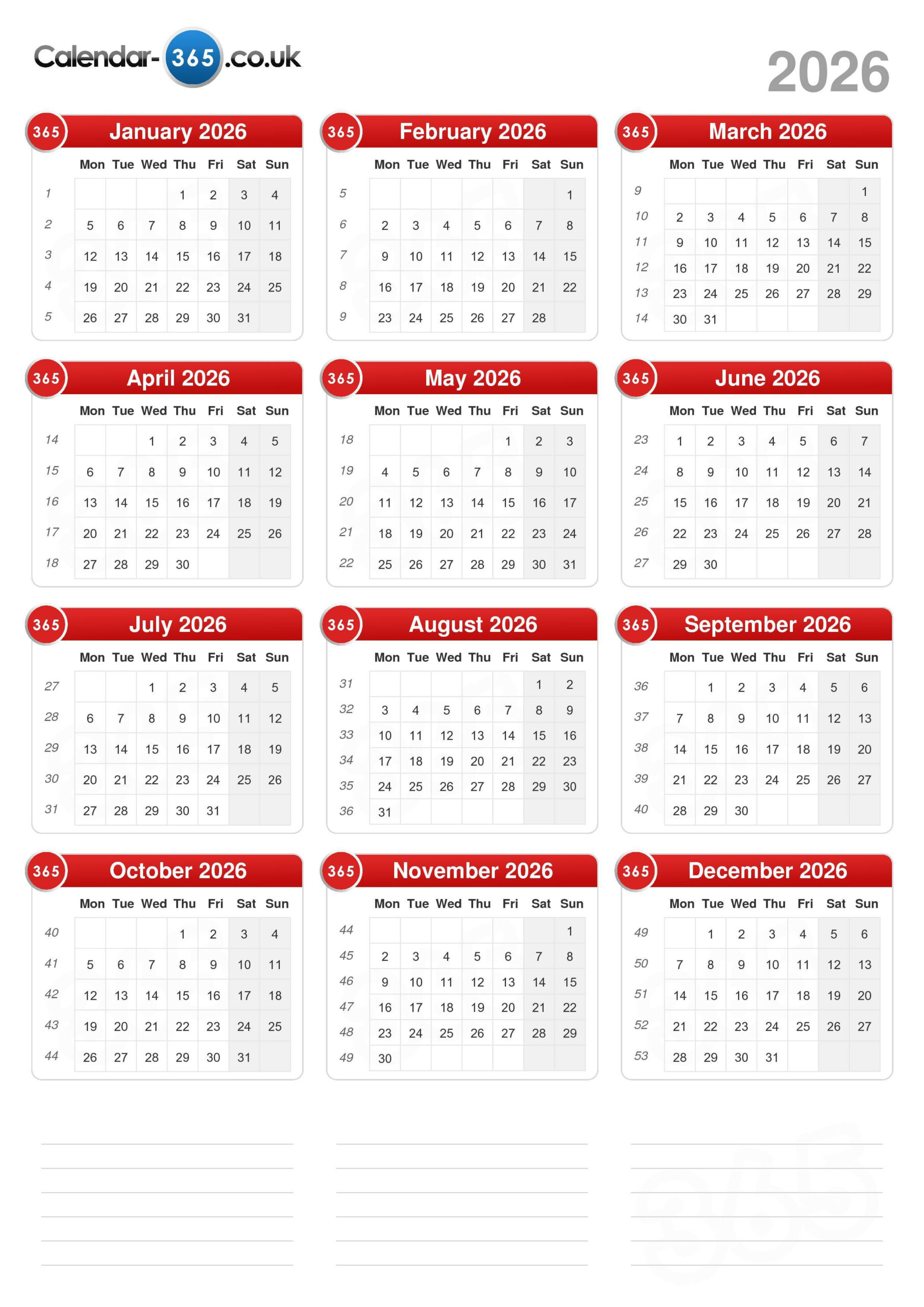 Calendar 2026 intended for 2026 Calendar Printable Time and Date